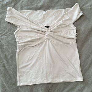 Retro Pinup Elegant Off-Shoulder White Top